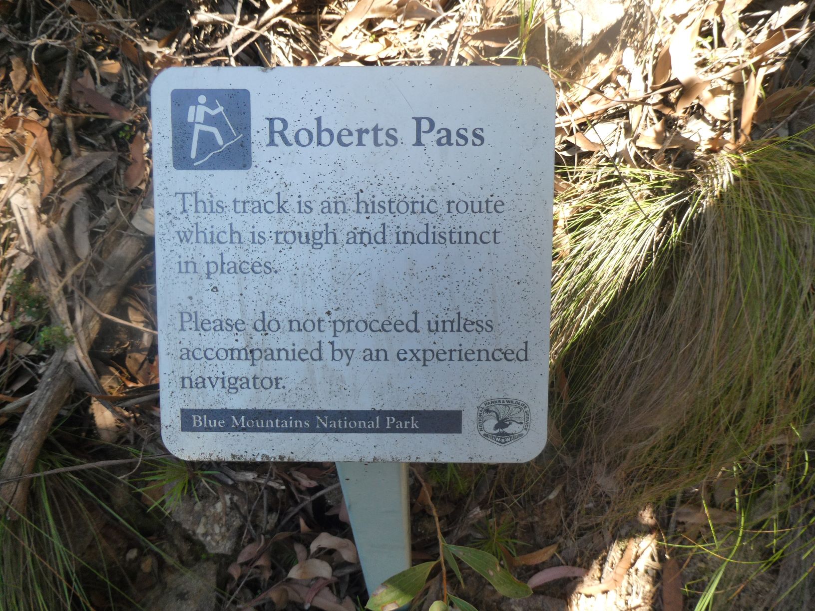 Roberts Pass signage