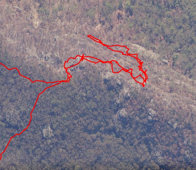 GPS route of Mt Solitary - Miners Pass