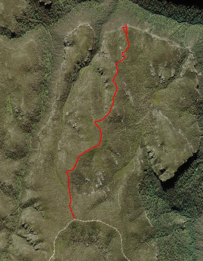 GPS route of Sharps Pass