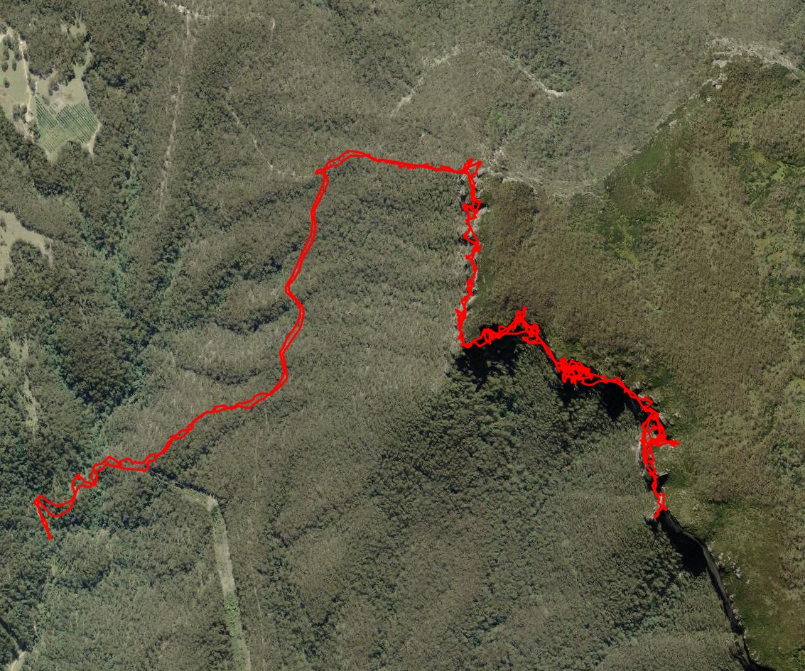 GPS route of Black Billy Ledge