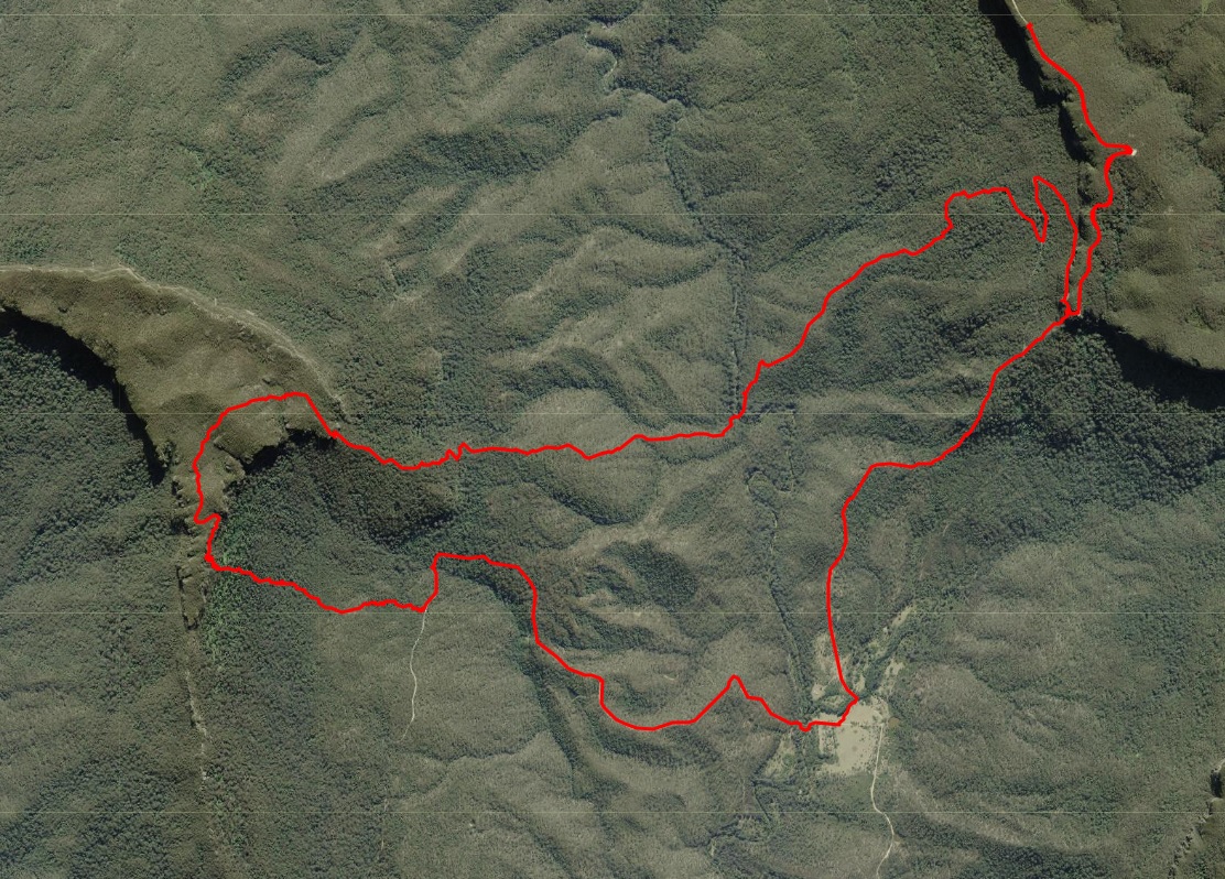 Aerial view of Terreo Pass Route